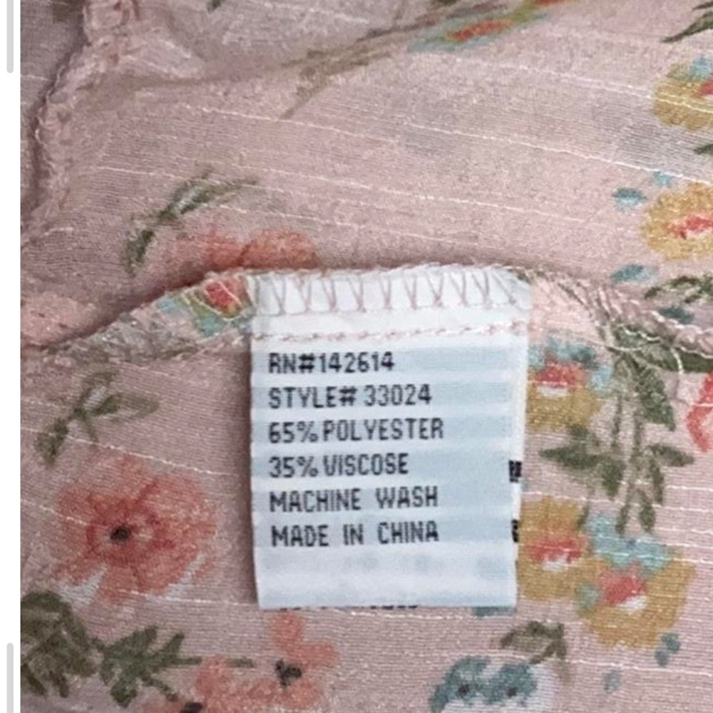 Pre-owned Floral Ruffle Blouse in Pink - Picture 4 of 4